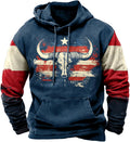 Oversized Grahpic Hoodie for Men Pullover Hooded Sweatshirt Comfy Long Sleeve Lightweight Casual Sweater