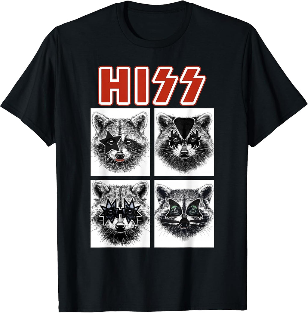 Raccoon Rock Music Band Concert Men Women Kids Funny Raccoon T-Shirt