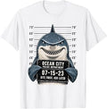 Funny Shark Mugshot Shark Lovers T-Shirt