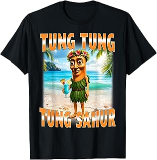 Tung Tung Tung Sahur Summer Hawaii Funny Meme T-Shirt