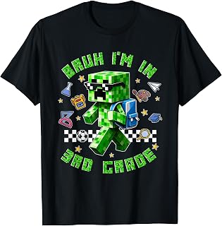 Bruh I'm in 3rd Grade Gamer First Day of School Gaming Kids T-Shirt