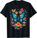 Butterfly with Flowers I Aesthetic Butterfly T-Shirt