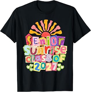 Vintage Senior Sunrise 2027 Seniors of Class Graduation T-Shirt
