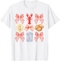Pink Bow Cute Coquette Crawfish Boil Y2K Girl Aesthetic T-Shirt