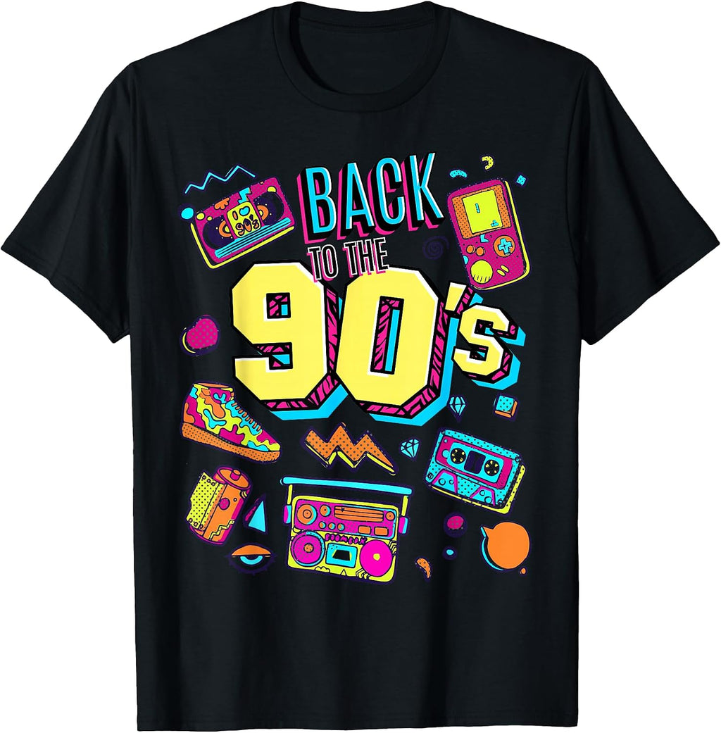 Men's Women's Kids Vintage Retro Back to 90's Graphic Design T-Shirt