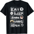 Eat Sleep Anime Gaming Shirt Repeat Kawaii Anime Gamer T-Shirt