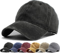 Men Women Washed Distressed Twill Cotton Baseball Cap Vintage Adjustable Dad Hat