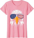 4th of July Bald Eagle Patriotic American Flag Glasses T-Shirt