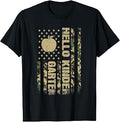 Hello Kindergarten American Flag Camouflage Back to School T-Shirt