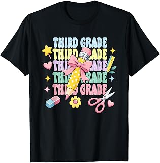 Back to School Third Grade Coquette First Day of 3rd Grade T-Shirt