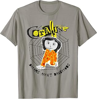 Dreams aren't Dangerous Coraline in PJ's Spider Web T-Shirt