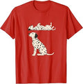 Dalmatian Dog Graphic Red Spotted Dog Lover T-Shirt