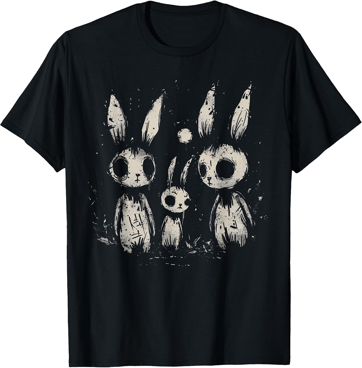 Creepy Cute Bunny Rabbits Horror Goth Grunge Alt Aesthetic T-Shirt