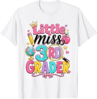 First Day of Third Little Miss 3rd Grader Back to School T-Shirt
