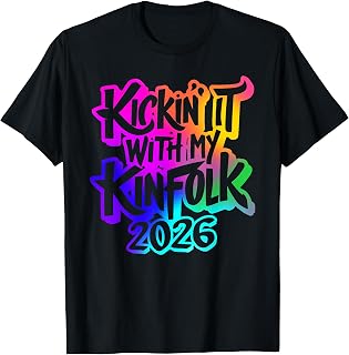 Kickin' It with My Kinfolk 2026 Funny Family Reunion 2026 T-Shirt