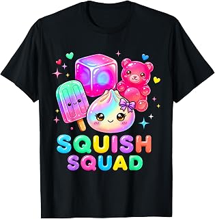 Squid Squad Dumpling Kawaii Pastel Anime Birthday Girl Kids T-Shirt