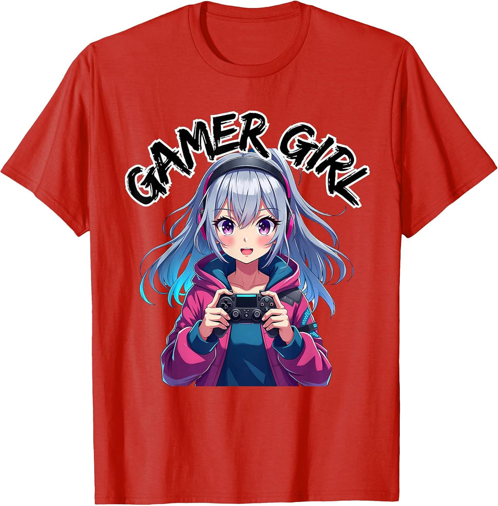 Gamer Girl Gaming Anime Cute Video Game Women Girls T-Shirt