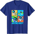 Kids Astro Bot Rescue Mission Fighting Pose Grid Video Game T-Shirt