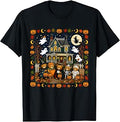 Cute Halloween Teddy Bears House Scene T-Shirt