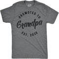 Crazy Dog Mens Shirts Promoted to Papa Grandpa or Uncle 2025 Funny Fathers Day Tees