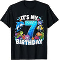 Its My 7th Birthday Sea Ocean Animal 7 Years Old Kids T-Shirt
