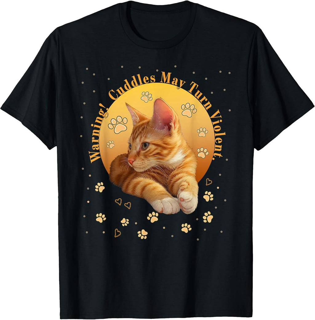 Orange Tabby Ginger Kitten Cat Lovers Mom Dad Gift T-Shirt