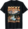 Retro Rocky Mountain National Park Wildlife Camping Souvenir T-Shirt