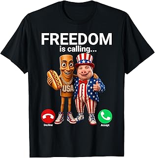 Tung Tung Tung Sahur John Pork Fourth of July T-Shirt