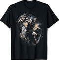 Bald Eagle Holding American Flag Vintage 90s Graphic Style T-Shirt