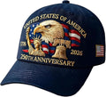 United States 250th Anniversary Red Cap, Patriotic Baseball Cap, Adjustable Retro Embroidered Hat for Men Women Gifts