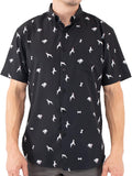 Men’s Short Sleeve Button Down Novelty Print Shirts – Casual Collared Summer Vacation Shirts for Men – Big & Tall Sizes S–4XL