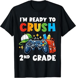 Ready to Crush 2nd Grade Video Game Back to School Boys T-Shirt
