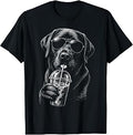 Black Labrador Retriever Drinking Iced Coffee Funny Dog T-Shirt