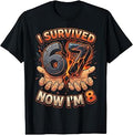 I Survived 6 7 Now I'm 8 8th Birthday Boys T-Shirt
