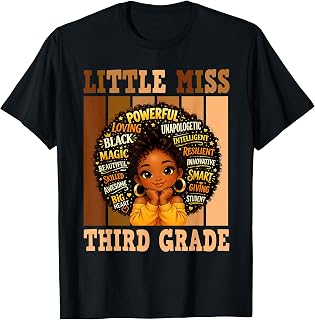 3rd Grade Black Girls Back to School Third Grade Melanin Kid T-Shirt