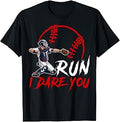 Run Steal I Dare You Humor Baseball Catcher Vintage T-Shirt