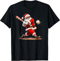 Funny Christmas in July Baseball Santa Hat T-Shirt