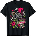 Welcome to Paradise Goth Summer Skeleton Flamingo Sunset T-Shirt