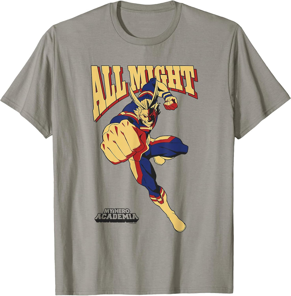 MHA All Might Vintage 90's Action Pose Superhero Anime T-Shirt