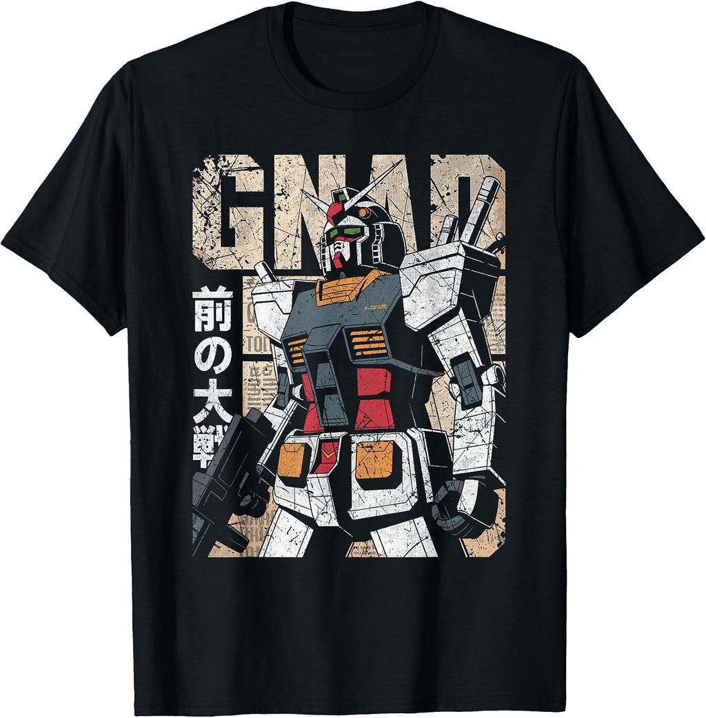 Vintage Mecha Robot Japanese Anime Style Retro Battle Suit T-Shirt