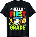 Hello First Grade School Team Back to School Teacher Kids T-Shirt