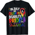 Disability Pride Flag July Disabled Pride Month Awareness T-Shirt