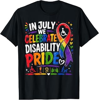 Disability Pride Flag July Disabled Pride Month Awareness T-Shirt