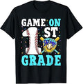 Back to School First 1st Grade Baseball Drip Ice Cream Boys T-Shirt