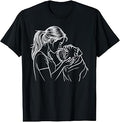 Cool English Bulldog Art for Women Girls Mom English Bulldog T-Shirt