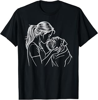 Cool English Bulldog Art for Women Girls Mom English Bulldog T-Shirt