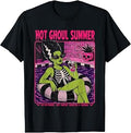 Vintage Hot Ghoul Summer Halloween Beach Summerween Cocktail T-Shirt