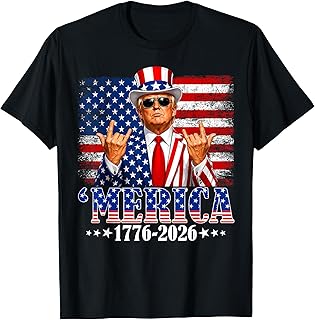 Merica 250 American Years 1776 2026 Trump 250th Anniversary T-Shirt