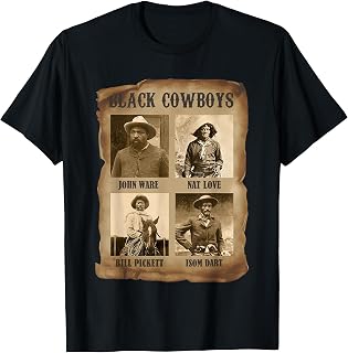 Black Cowboys Western Texas African American Black History T-Shirt