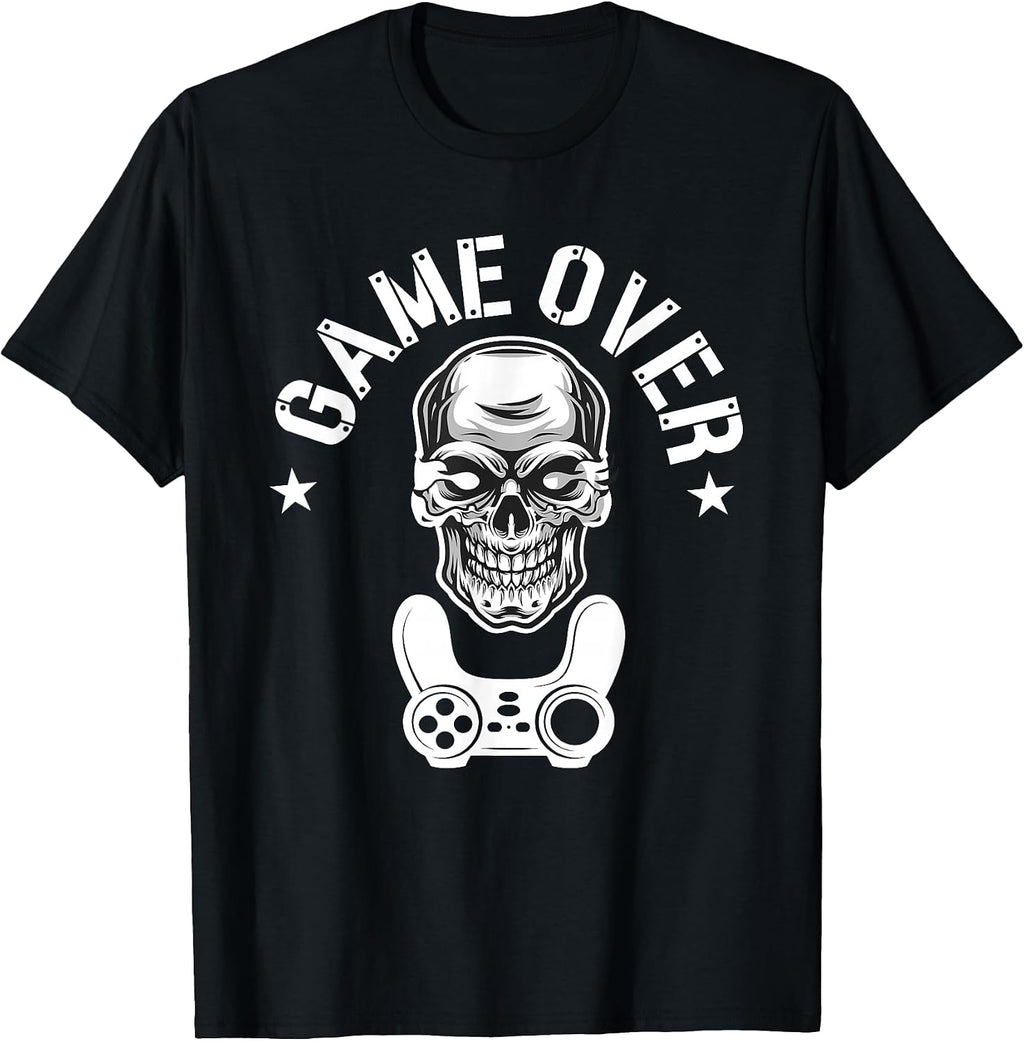Gaming - Gamer - Game Over Skull - Gamer T-Shirt